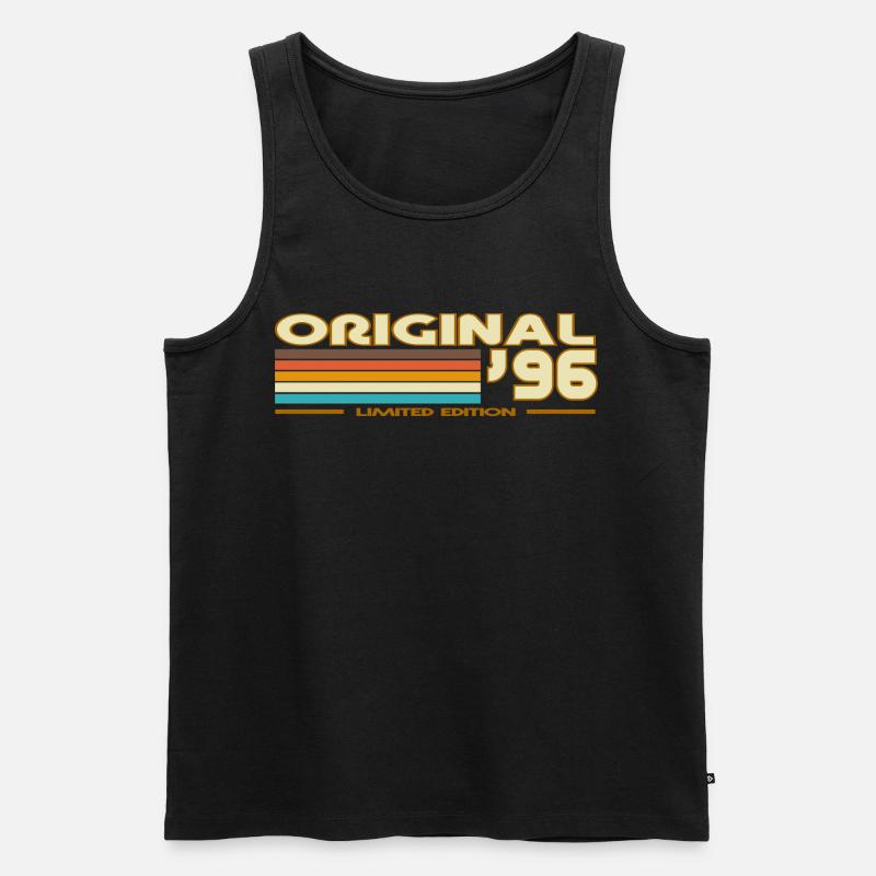 Originales 96 Rainbow Retro - Männer Premium Bio Tank Top - Schwarz