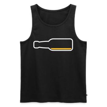 Bouteille de bière vide (Symbole bière bière / NEG 2C) - Débardeur bio Premium Homme - noir - Devant - Michal (187cm)