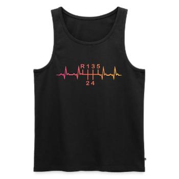 5-Gang-Schaltgetriebe Sunset Heartbeat - Männer Premium Bio Tank Top - Schwarz - Vorne - Michal (187cm)