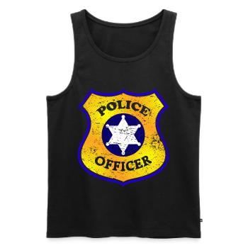 Polizei Polizist - Männer Premium Bio Tank Top - Schwarz - Vorne - AI Model Male 178 light (178cm)
