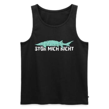 Stör mich nicht | Störangeln | Störzucht - Männer Premium Bio Tank Top - Schwarz - Vorne - Michal (187cm)