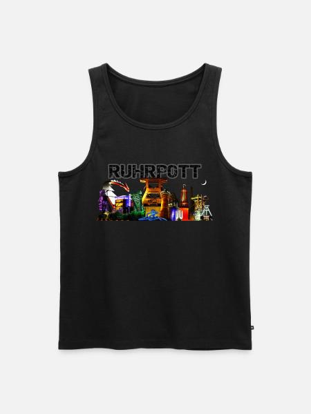 Ruhrpott - Männer Premium Bio Tank Top - Schwarz