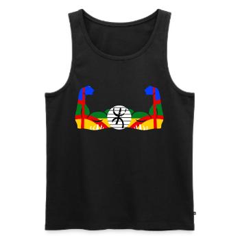 Amazigh in Force - Men's Premium Organic Tank Top - black - Front - Michal (187cm)