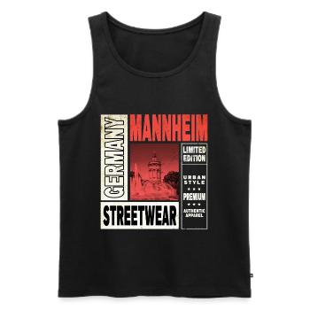 Mannheim Deutschland Stadt Skyline Heimat Liebe - Männer Premium Bio Tank Top - Schwarz - Vorne - AI Model Male 178 light (178cm)