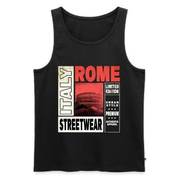 Rom Rome Italien Stadt Skyline Heimat Liebe Urlaub - Männer Premium Bio Tank Top - Schwarz - Vorne - Michal (187cm)