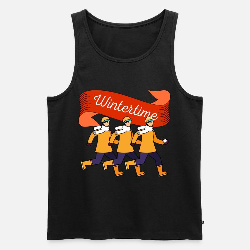 Wintertime I - Männer Premium Bio Tank Top - Schwarz