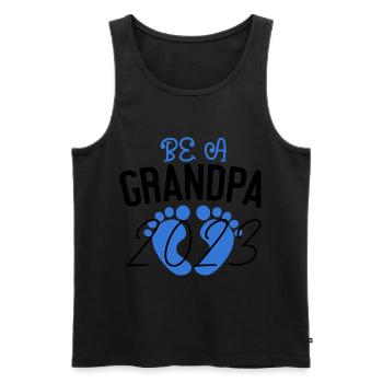 Werdender Opa 2023, 2023 werde ich Opa, 2023 Opa - Männer Premium Bio Tank Top - Schwarz - Vorne - AI Model Male 178 light (178cm)