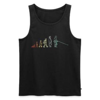 Development Fishing - Men's Premium Organic Tank Top - black - Front - Michal (187cm)