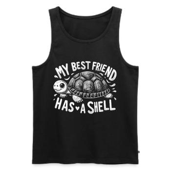 My Best Friend's Got a Tank - Turtles Frie - Men's Premium Organic Tank Top - black - Front - Michal (187cm)