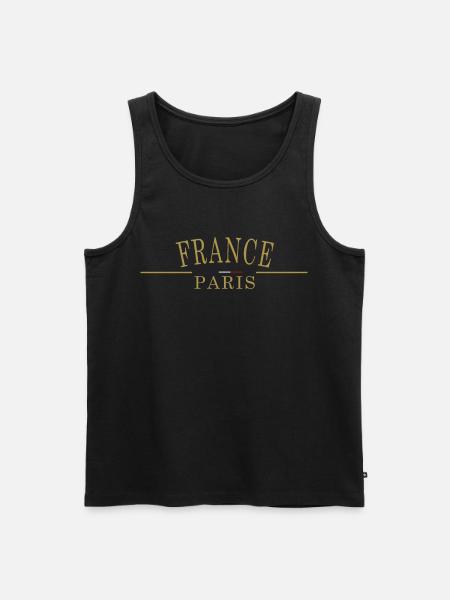 FRANCE Paris flag - Men's Premium Organic Tank Top - black