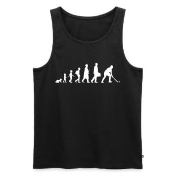 Évolution du hockey sur gazon - Débardeur bio Premium Homme - noir - Devant - AI Model Male 178 light (178cm)