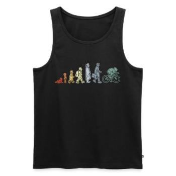 Cyclist Evolution - Men's Premium Organic Tank Top - black - Front - AI Model Male 178 light (178cm)