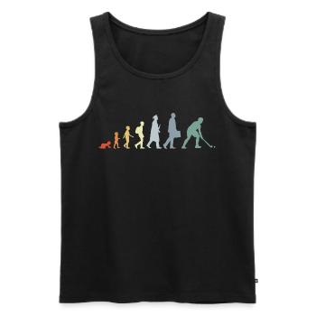Hockey Evolution - Männer Premium Bio Tank Top - Schwarz - Vorne - AI Model Male 178 light (178cm)