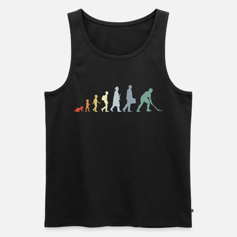 Hockey Evolution - Männer Premium Bio Tank Top - Schwarz