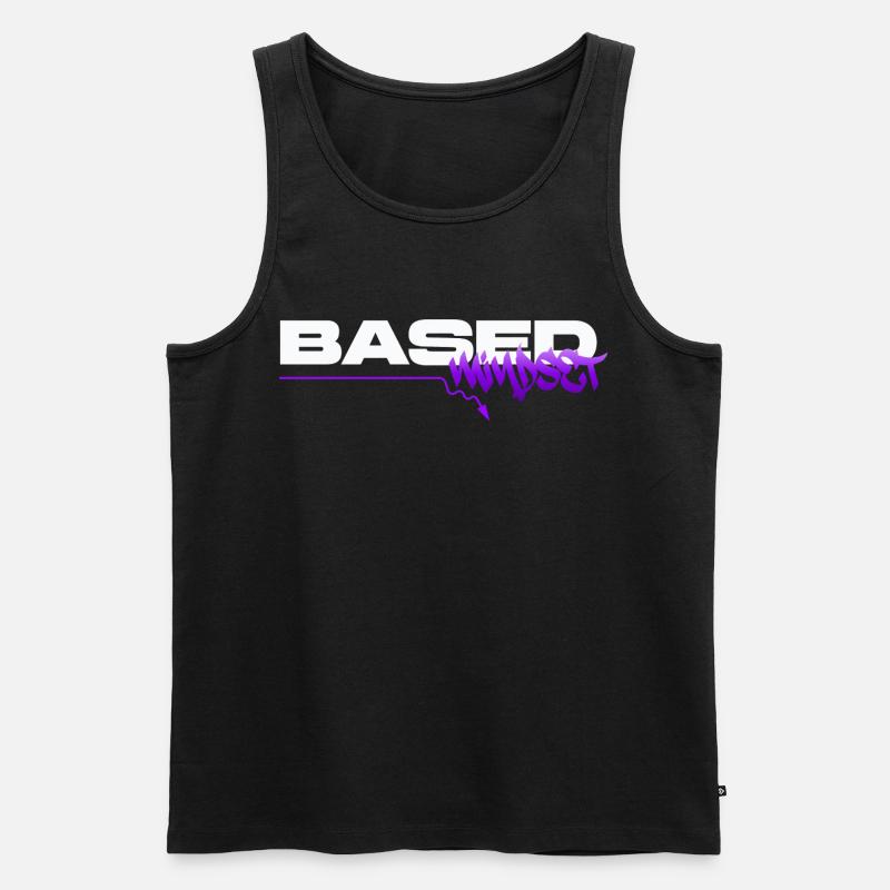 Based Mindset – Streetwear Graffiti Mentality - Männer Premium Bio Tank Top - Schwarz