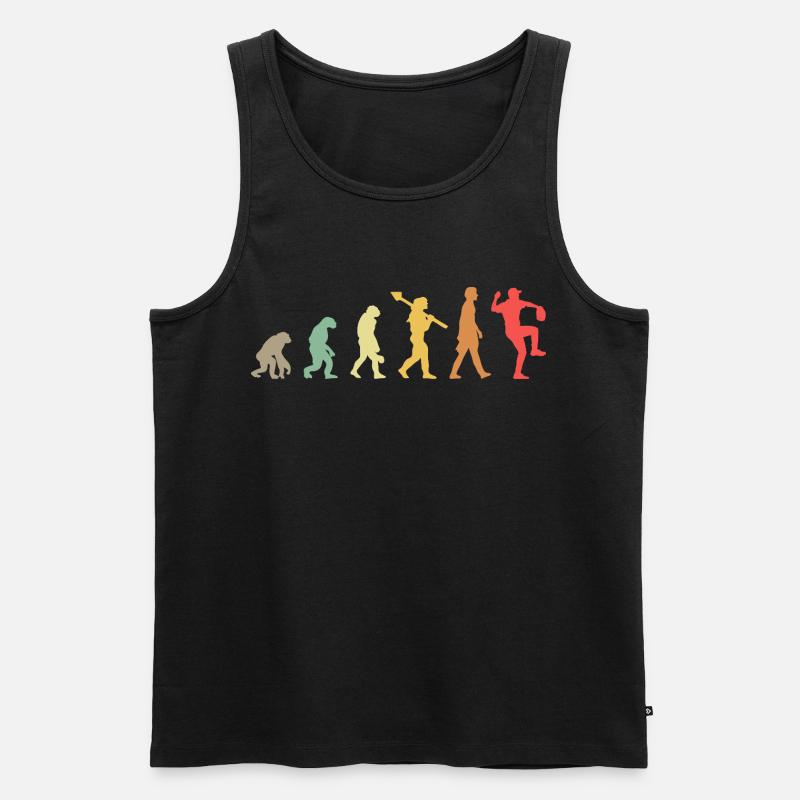 Baseball Evolution - Männer Premium Bio Tank Top - Schwarz