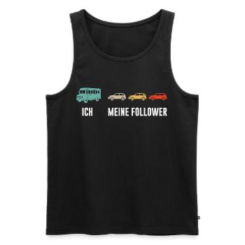 Busfahrer Und Meine Follower - Männer Premium Bio Tank Top - Schwarz - Vorne - Michal (187cm)