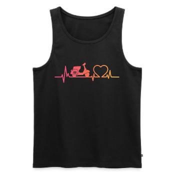 Sunset Motor Heartbeat Roller - Männer Premium Bio Tank Top - Schwarz - Vorne - Michal (187cm)