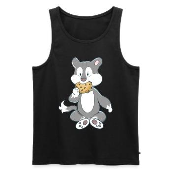 Wolf Animals Fantasy Cookies Kids Comic for Kids - Men's Premium Organic Tank Top - black - Front - Michal (187cm)