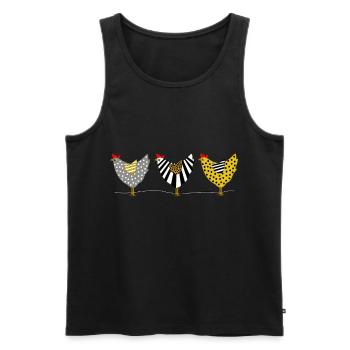 Huehner Hahn Henne Ostern Vögel Küken Ei Frühling - Männer Premium Bio Tank Top - Schwarz - Vorne - AI Model Male 178 light (178cm)