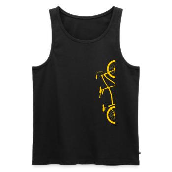 Tandem bike moon tandem - Men's Premium Organic Tank Top - black - Front - AI Model Male 178 light (178cm)