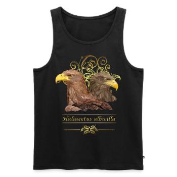 Europäischer Adler - Männer Premium Bio Tank Top - Schwarz - Vorne - AI Model Male 178 light (178cm)