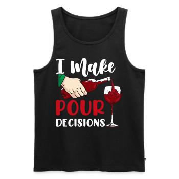 Wein Lustig Spruch geschenkidee Geburtstag - Männer Premium Bio Tank Top - Schwarz - Vorne - Michal (187cm)