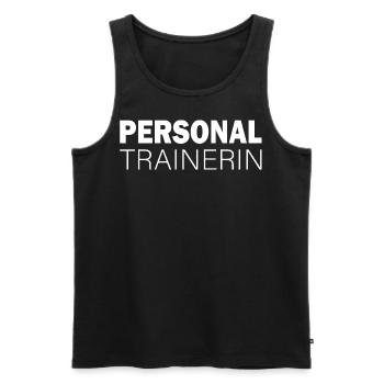 Personal Trainerin Fitness Coach Sport Trainer - Männer Premium Bio Tank Top - Schwarz - Vorne - Michal (187cm)