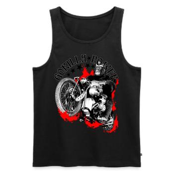 Gorilla Biker Power Motorrad - Männer Premium Bio Tank Top - Schwarz - Vorne - AI Model Male 178 light (178cm)