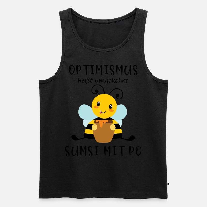 Biene Optimismus Sumsi mit Po - Männer Premium Bio Tank Top - undefined
