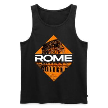 Rome Rome Italy City Skyline Holiday Summer - Men's Premium Organic Tank Top - black - Front - Michal (187cm)