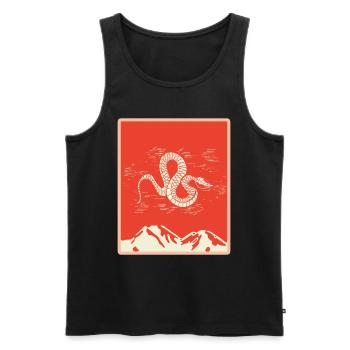 Tshirt Serpent - Débardeur bio Premium Homme - noir - Devant - AI Model Male 178 light (178cm)
