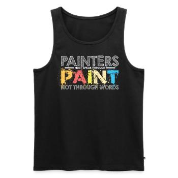 Painter - Maler Tshirt- Maler geschenk - Männer Premium Bio Tank Top - Schwarz - Vorne - AI Model Male 178 light (178cm)