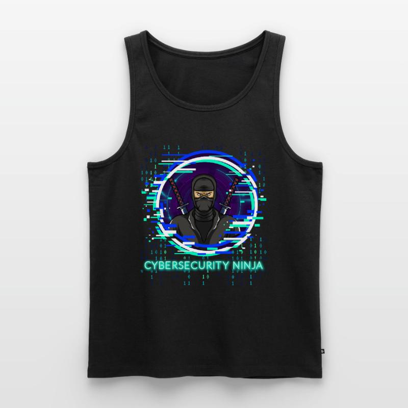 Programmeur de code ninja de cybersécurité Nerd Débardeur bio Premium Homme