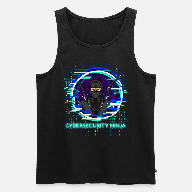 Cybersecurity Ninja Code Programmierer Nerd - Männer Premium Bio Tank Top - Schwarz