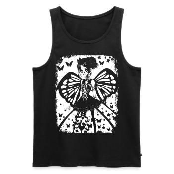 Fairycore Aesthetics Skeleton Fairy Goth Gothic G - Men's Premium Organic Tank Top - black - Front - Michal (187cm)