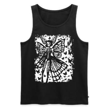 Fairycore Aesthetics Skeleton Fairy Goth Grunge G - Men's Premium Organic Tank Top - black - Front - Michal (187cm)