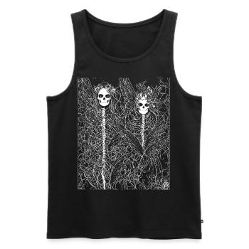 Fairycore Esthétique Squelette Fée Goth Gothique G - Débardeur bio Premium Homme - noir - Devant - Michal (187cm)