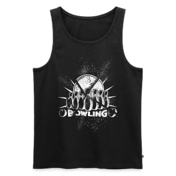 Bowling Bowling Bowling Ball Quilles Joueurs de bowling - Débardeur bio Premium Homme - noir - Devant - AI Model Male 178 light (178cm)