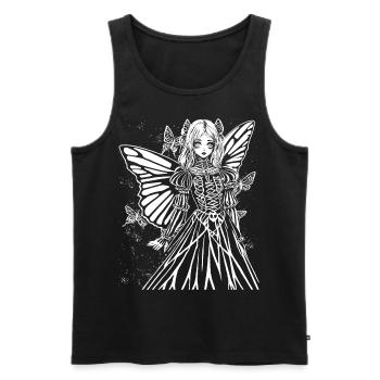 Fairycore Aesthetics Grunge Skeleton Fairy Goth G - Men's Premium Organic Tank Top - black - Front - Michal (187cm)