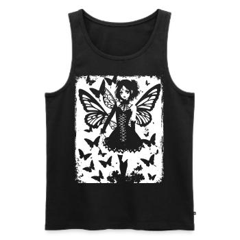 Fairycore Esthétique Squelette Fée Goth Grunge G - Débardeur bio Premium Homme - noir - Devant - Michal (187cm)