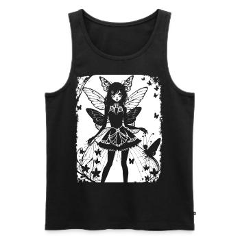 Fairycore Aesthetics Skeleton Fairy Goth Grunge G - Men's Premium Organic Tank Top - black - Front - Michal (187cm)