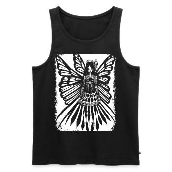 Fairycore Aesthetics Skeleton Fairy Goth Gothic G - Men's Premium Organic Tank Top - black - Front - Michal (187cm)