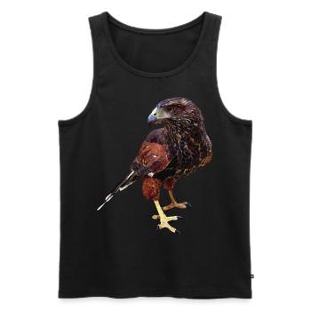 Der rot-schwarze Adler - Männer Premium Bio Tank Top - Schwarz - Vorne - AI Model Male 178 light (178cm)