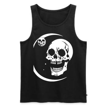 Horror Skull Skull Art Skull Gothic Heavy Metal - Men's Premium Organic Tank Top - black - Front - Michal (187cm)