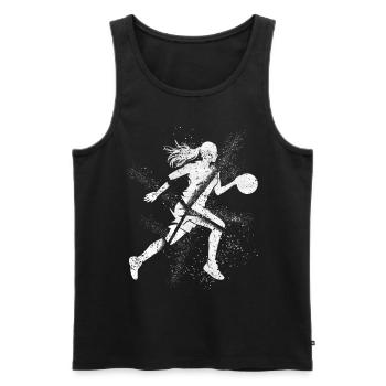 Basket-ball Femme Basketteur Joueur de basket-ball - Débardeur bio Premium Homme - noir - Devant - Michal (187cm)