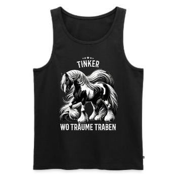Tinker: wo Träume traben - Männer Premium Bio Tank Top - Schwarz - Vorne - Michal (187cm)