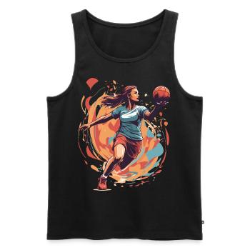 Handball player Streetwear & Iconic Style - Men's Premium Organic Tank Top - black - Front - Michal (187cm)