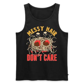 Flying Spaghetti Monster FSM - Men's Premium Organic Tank Top - black - Front - AI Model Male 178 light (178cm)