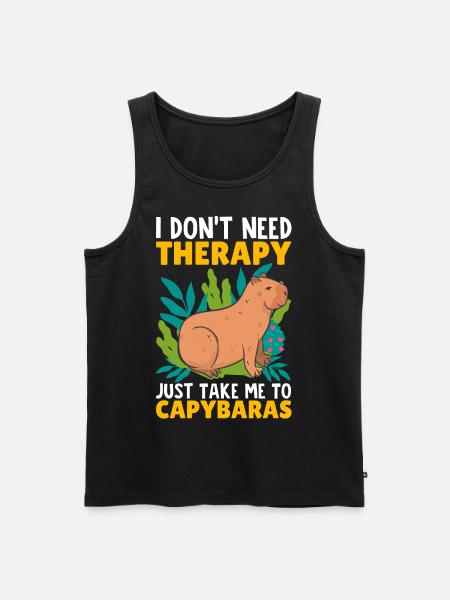 Capybara Capy - Men's Premium Organic Tank Top - black